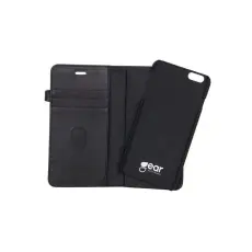 BUFFALO - BUFFALO äkta läder Plånboksfodral iPhone 6(S) Plus - Svart