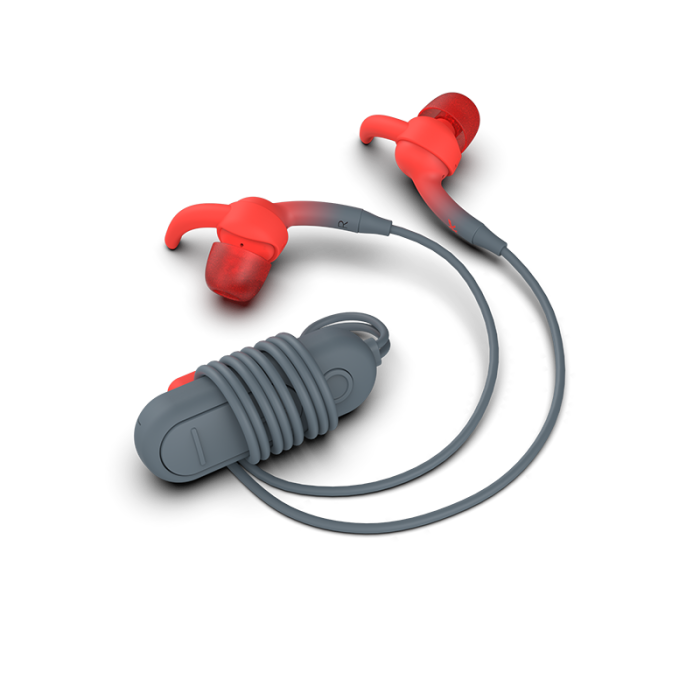 UTGATT5 - iFrogz Sound Hub Plugz Wireless Earbud Gray/Red