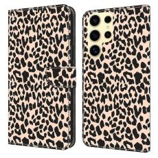 OEM - Mobilskal till Samsung Galaxy S26 Ultra TPU + KonstL&auml;der - Leopardm&ouml;nster