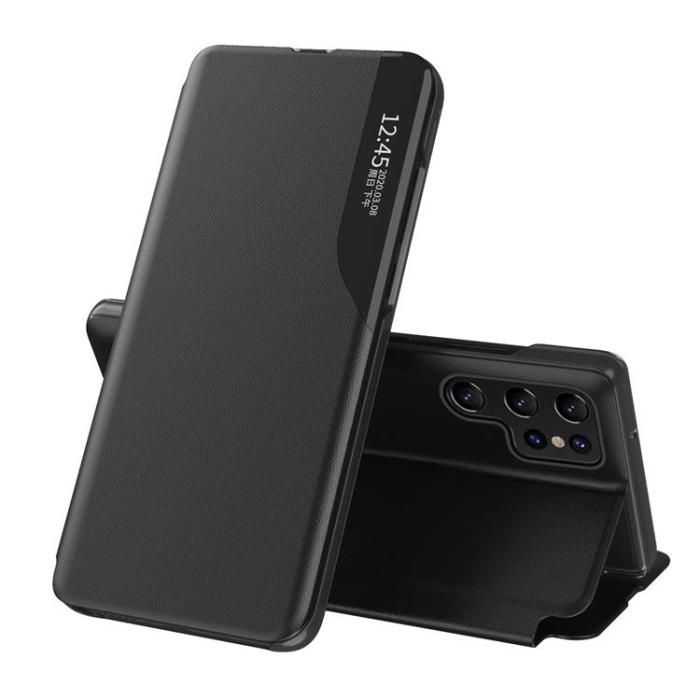OEM - Galaxy S23 Ultra Fodral Eco-Leather View - Svart