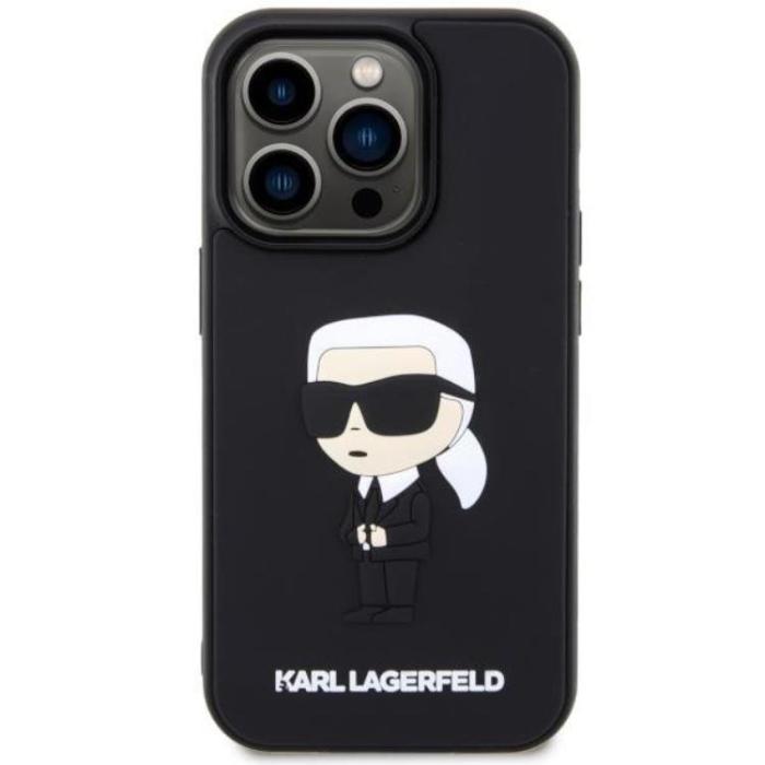 KARL LAGERFELD - Karl Lagerfeld iPhone 14 Pro Max Mobilskal Rubber Ikonik 3D