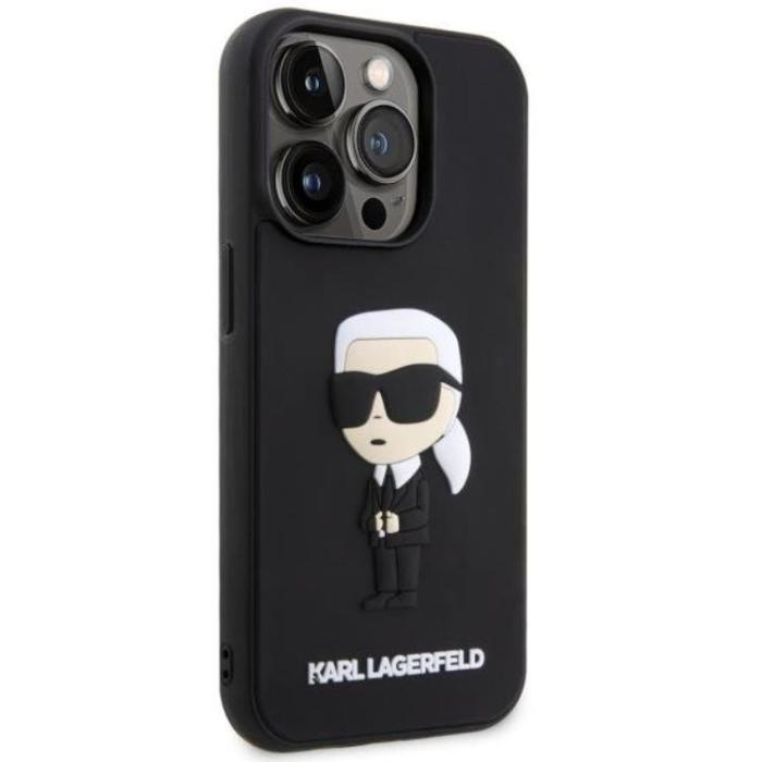 KARL LAGERFELD - Karl Lagerfeld iPhone 14 Pro Max Mobilskal Rubber Ikonik 3D