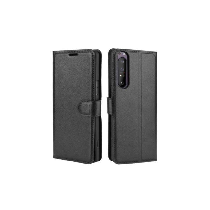 Imak - Litchi Läder plånboksfodral Sony Xperia 1 II - Rosa