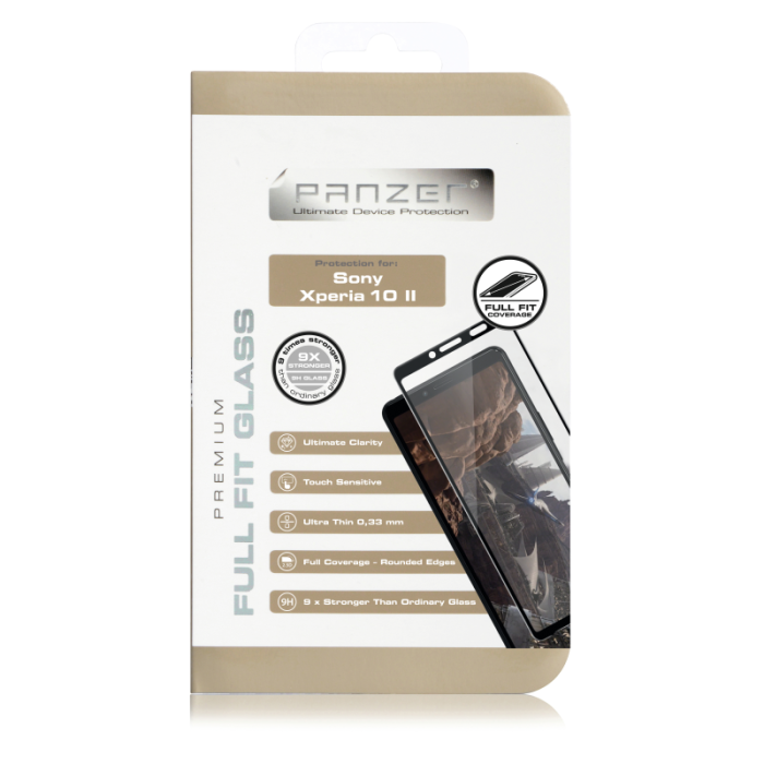 UTGATT1 - Panzer - Full-Fit Glass Sony Xperia 10 II - Svart