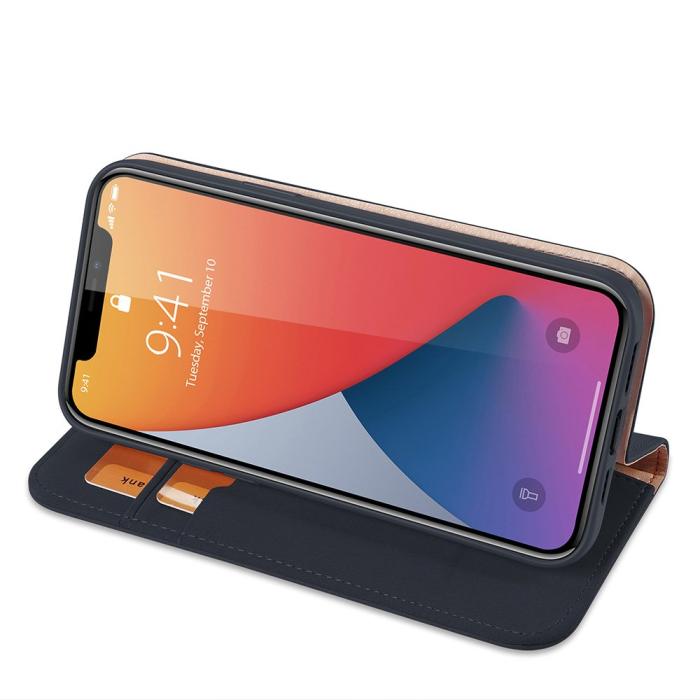 UTGATT5 - DUX DUCIS Wish äktaläder Fodral iPhone 12 & 12 Pro Blå