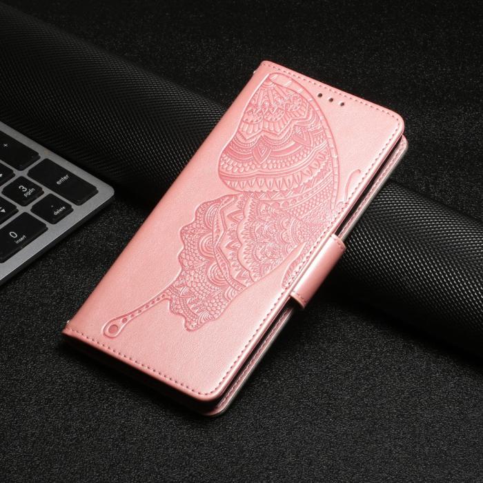 OEM - Fjärilar iPhone 7/8/SE 2020/SE 2022 Plånboksfodral - Rose Gold