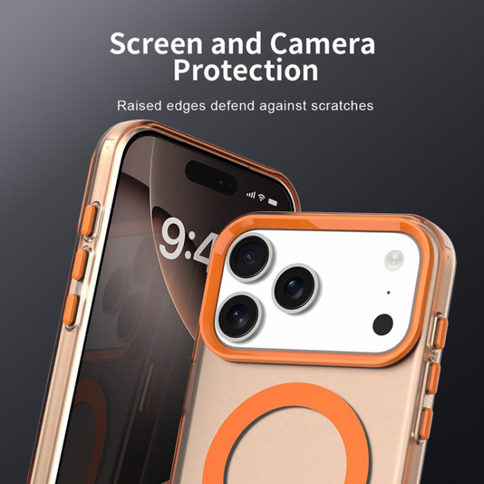 A-One Brand - iPhone 17 Pro Mobilskal MagSafe Anti Drop Hybrid - Orange