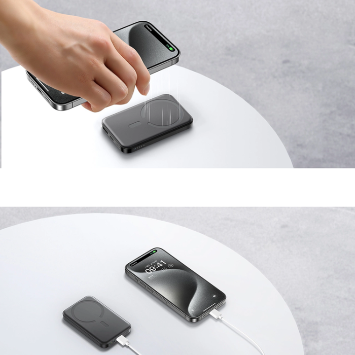 Joyroom - Joyroom Mini Magnetisk Trådlös Powerbank 5000mAh 20W - Svart