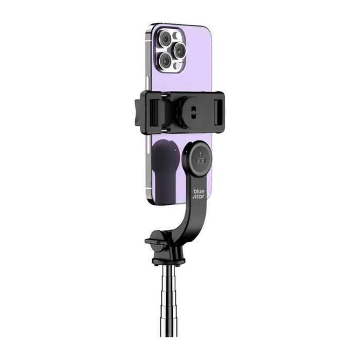 Blue Star - Blue Star Selfiesticka med Trådlöst Fjärrkontrollstativ - Svart