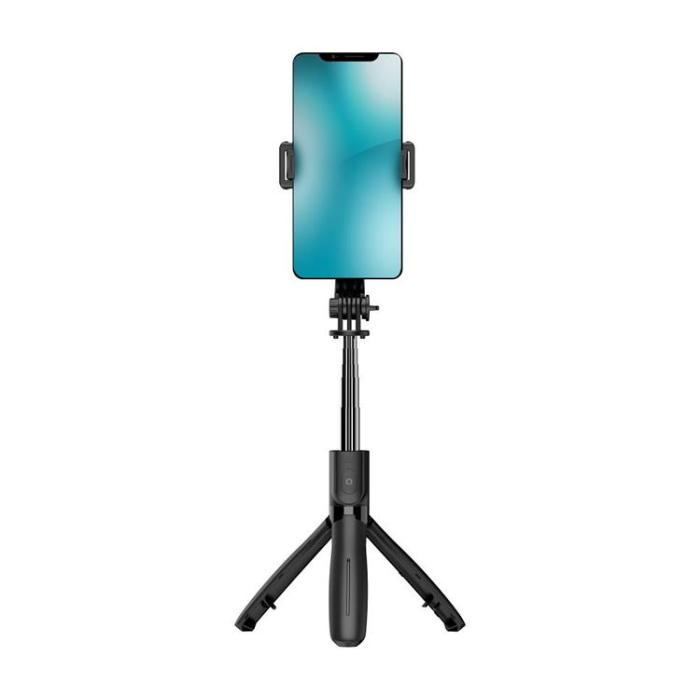 Blue Star - Blue Star Selfiesticka med Trådlöst Fjärrkontrollstativ - Svart