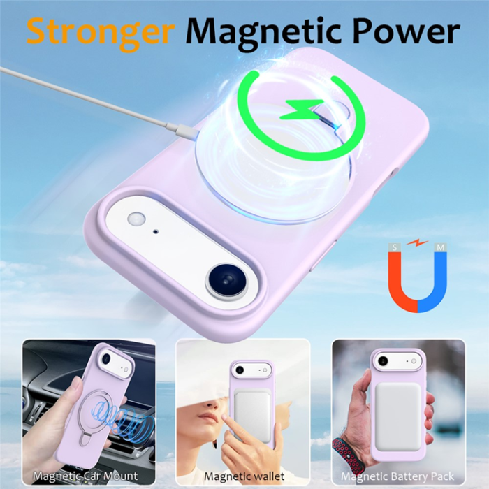 A-One Brand - iPhone Air Mobiskal MagSafe Kickstand PC + Silikon - Lila