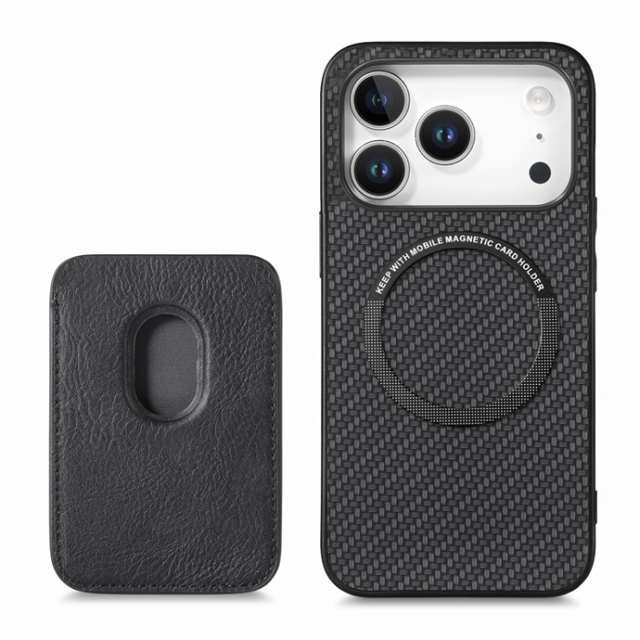 A-One Brand - iPhone 17 Pro Mobilskal Detachable Korthållare - Svart