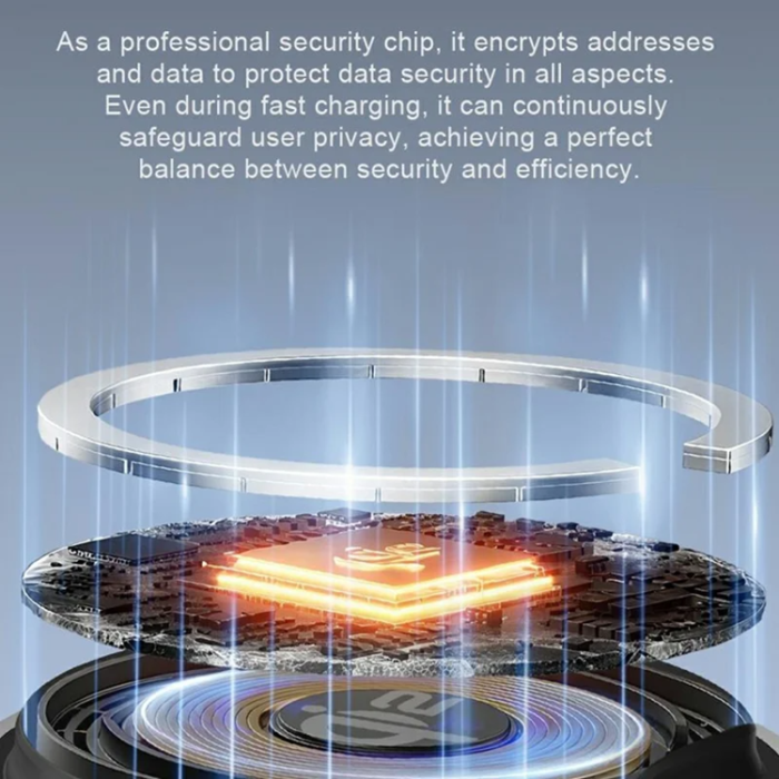 A-One Brand - B30 3-in-1 Foldable Magnetisk Trådlös Laddare Qi2 15W med Kabel 80cm