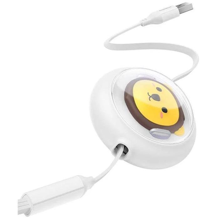 BASEUS - Baseus 3in1 USB-A till USB-C, Lightning, microUSB kabel 1.1m - Vit