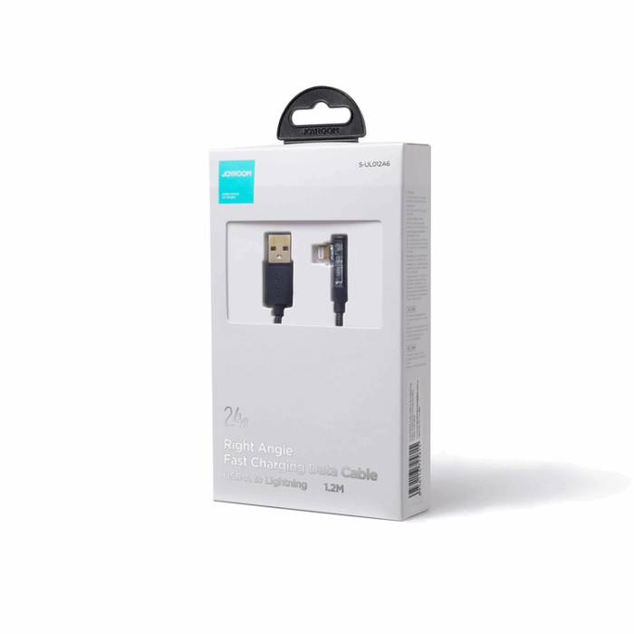 Joyroom - Joyroom Angled USB-A till Lightning kabel 1.2m - Blå