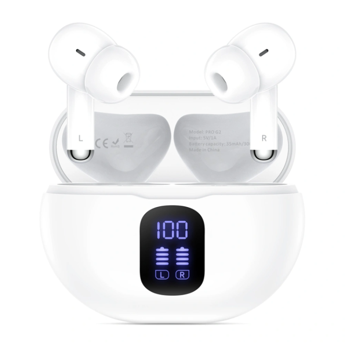 Tech-Protect - Tech-Protect Trådlös Hörlurar In-Ear Ultraboost Pro G2 - Vit