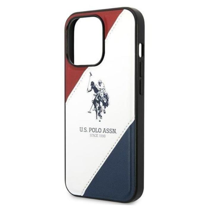 US Polo - US Polo iPhone 14 Pro Skal Tricolor Embossed - Vit
