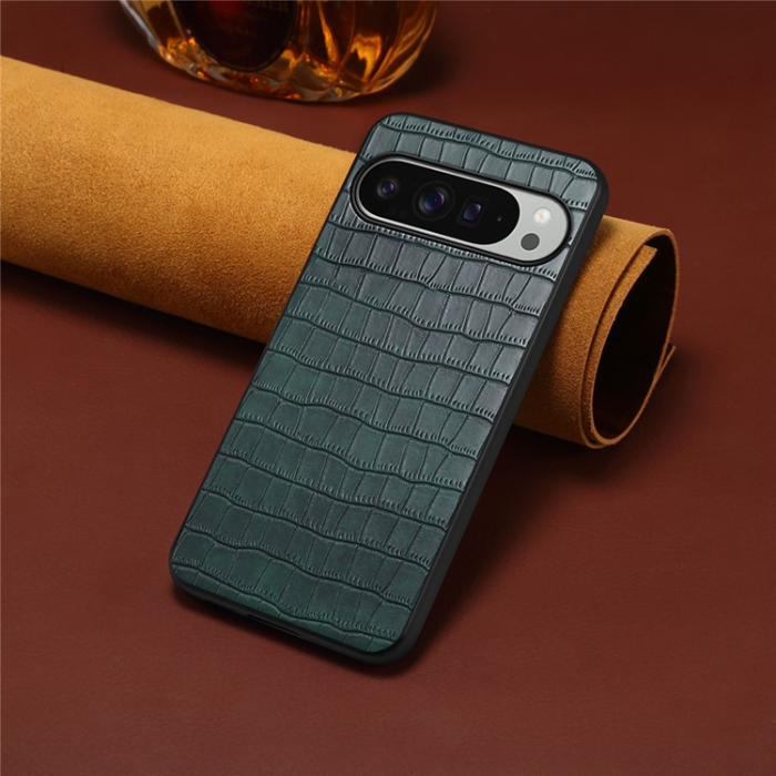 A-One Brand - Google Pixel 10 Pro XL Mobilskal Crocodile Texture - Grön