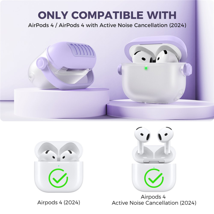 AHASTYLE - AHASTYLE AirPods 4 Skal Silikon WG174 - Lila