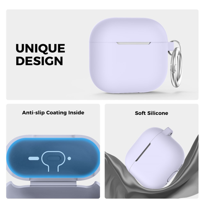 AHASTYLE - AHASTYLE AirPods 4 Skal Silikon PT196 - Lila