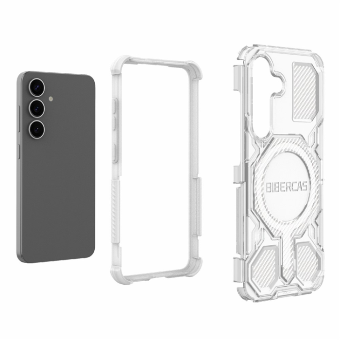 A-One Brand - BIBERCAS Galaxy S25 Plus Mobilskal MagSafe J-16 Transparent