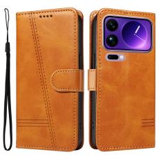 A-One Brand - Xiaomi 17 Pro Max Plånboksfodral T Shape Lines - Brun