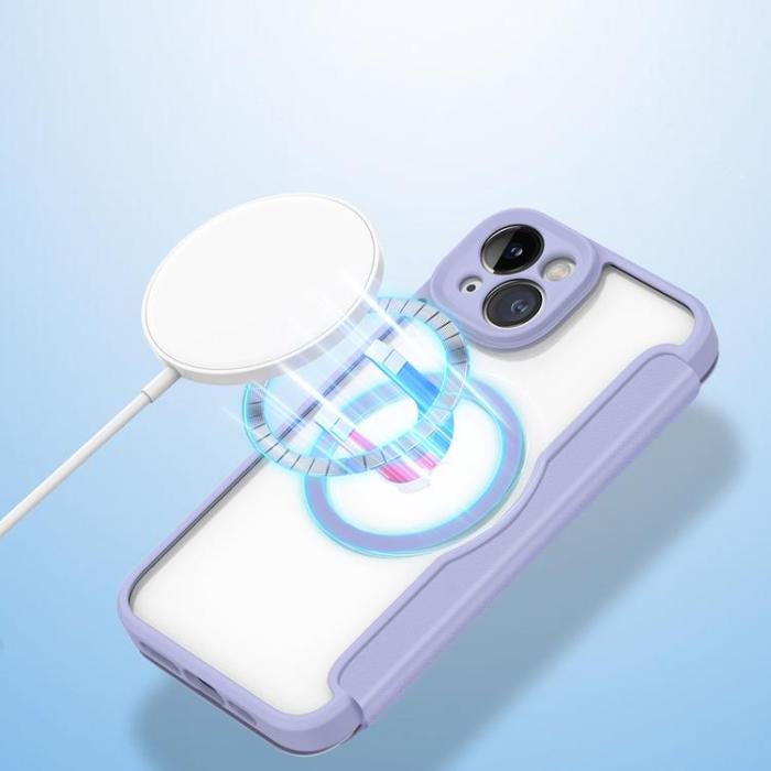 Dux Ducis - Dux Ducis iPhone 14 Plånboksfodral Magsafe Skin X Pro - Lila
