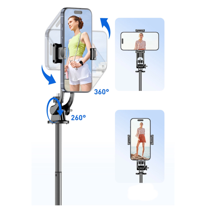 OEM - Selfiestick Teleskopstativ 1.3m Auminiumlegering Med Mobilhållare