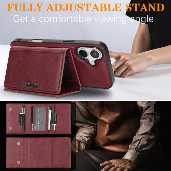 A-One Brand - iPhone 17 Mobilskal MagSafe Kickstand Tri-fold Korthållare