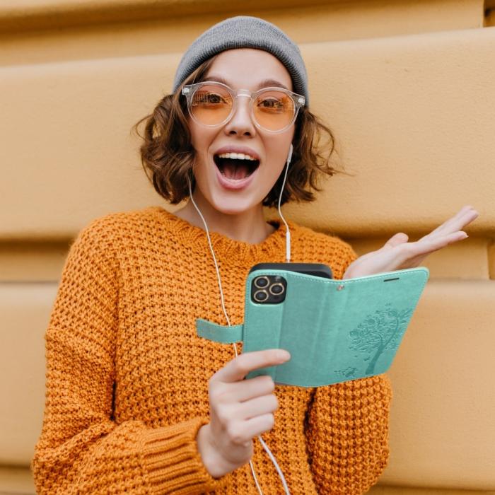 Forcell - Forcell MEZZO Plånboksfodral till Samsung Galaxy A32 LTE 4G - Träd grön