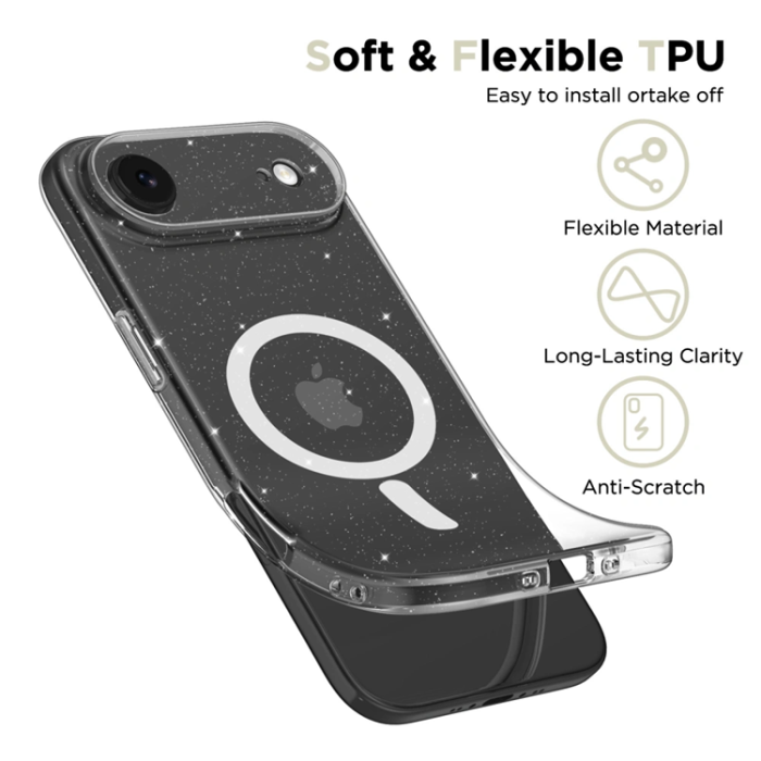 Tech-Protect - Tech-Protect iPhone 17 Air Mobilskal Magsafe Flexair - Glitter