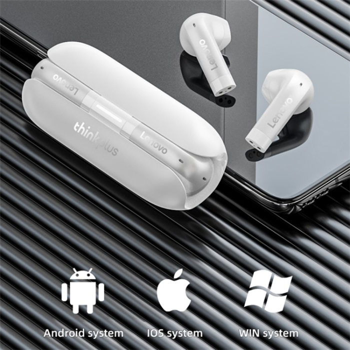 Lenovo - Lenovo Thinkplus TW60 TWS Bluetooth 5.3 Hörlurar Trådlösa - Vit