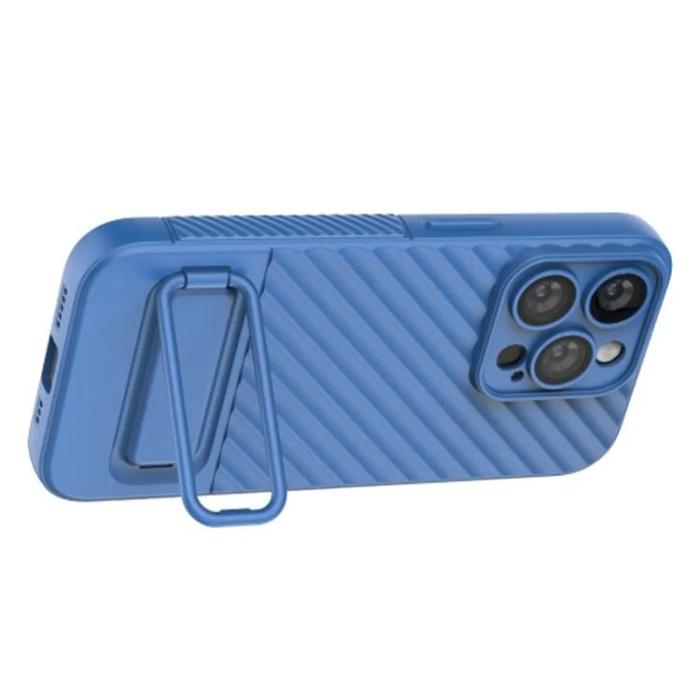 Taltech - iPhone 15 Pro Mobilskal Kickstand Slim - Ljusblå