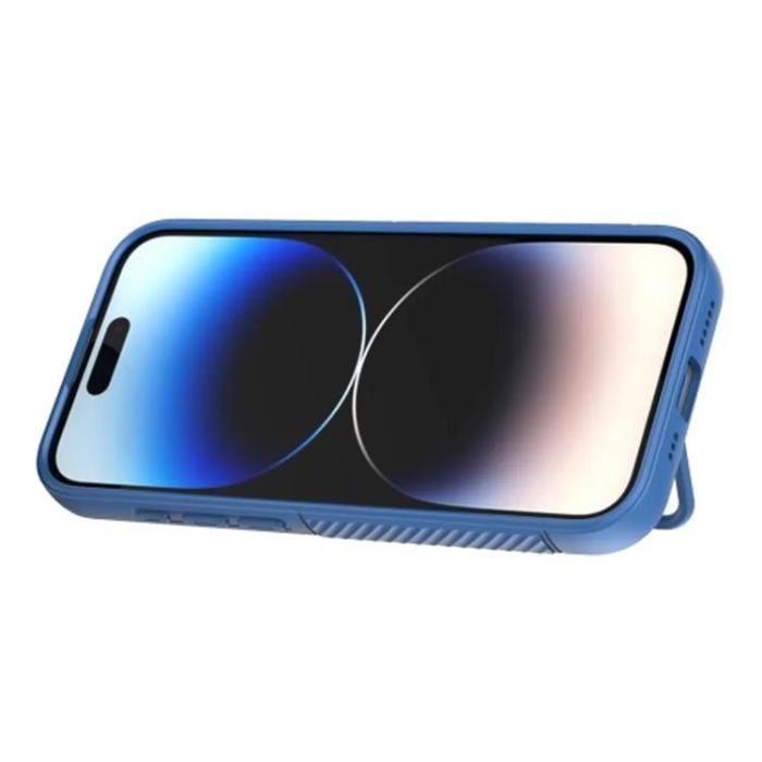 Taltech - iPhone 15 Pro Mobilskal Kickstand Slim - Ljusblå