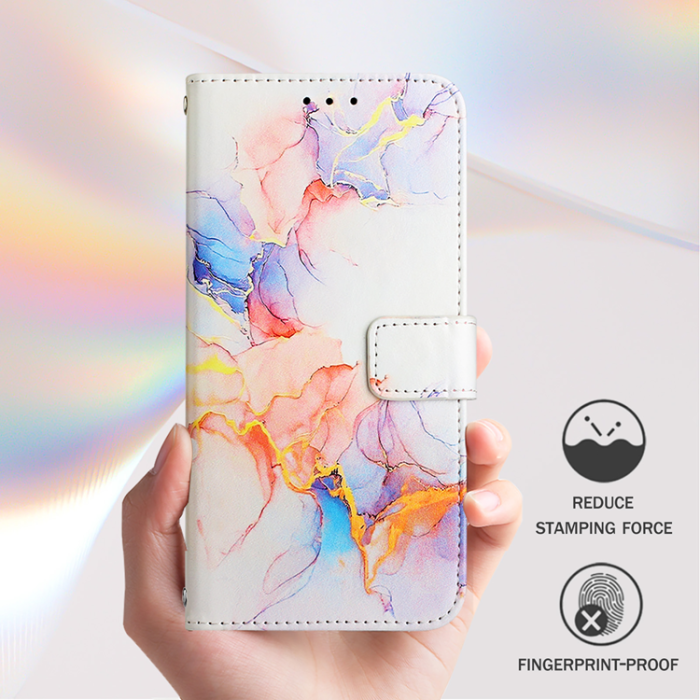 A-One Brand - iPhone 16 Pro Max Plånboksfodral Marble Pattern LS004