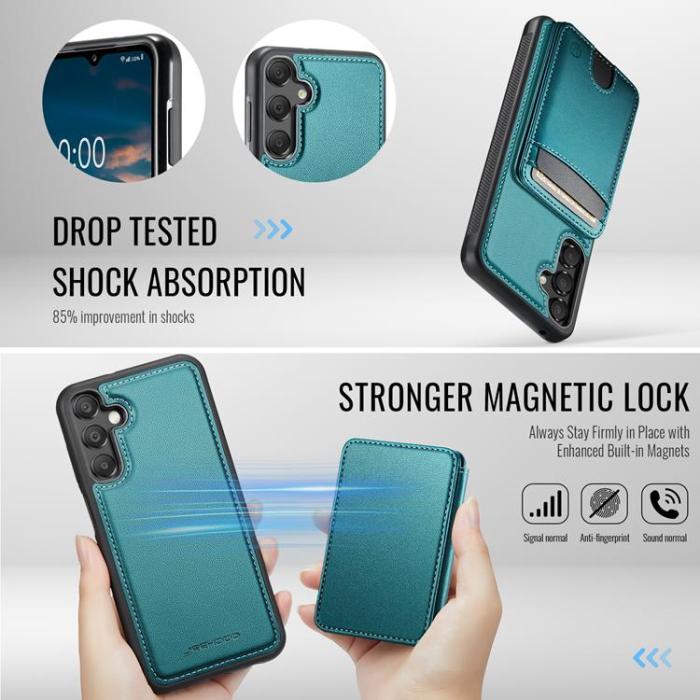 OEM - JEEHOOD Samsung Galaxy A35 5G Mobilskal KonstLäder - Blå