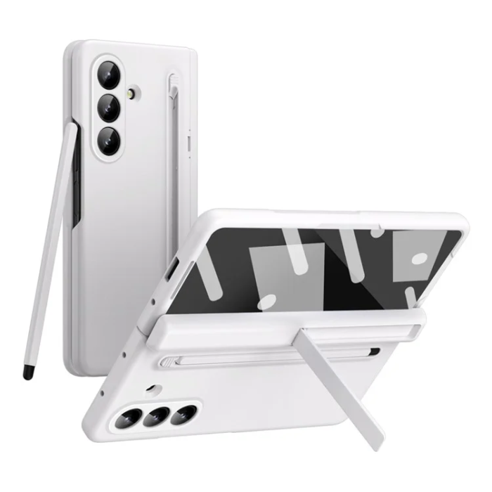A-One Brand - Galaxy Z Fold 7 Mobilskal Kickstand med Stylus och Härdat Glas