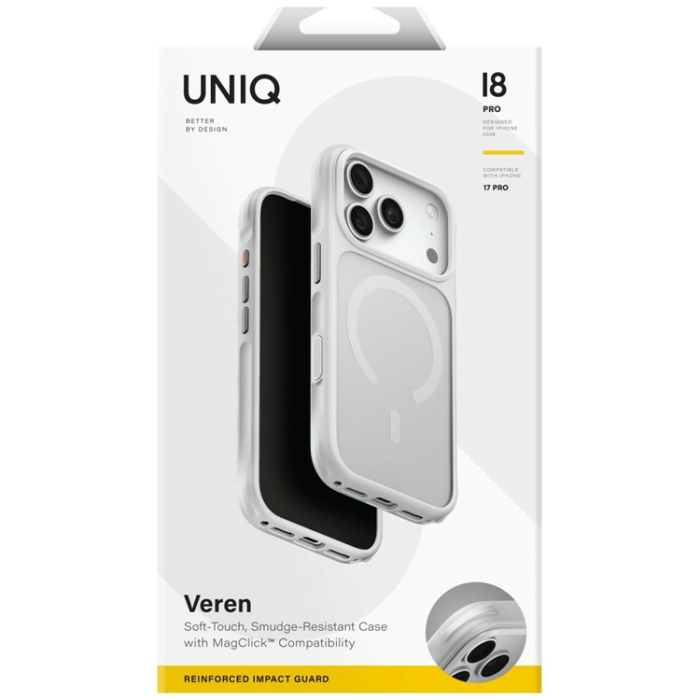 UNIQ - Uniq Mobilskal för iPhone 18 Pro/17 Pro MagSafe Veren - Chalk Frost