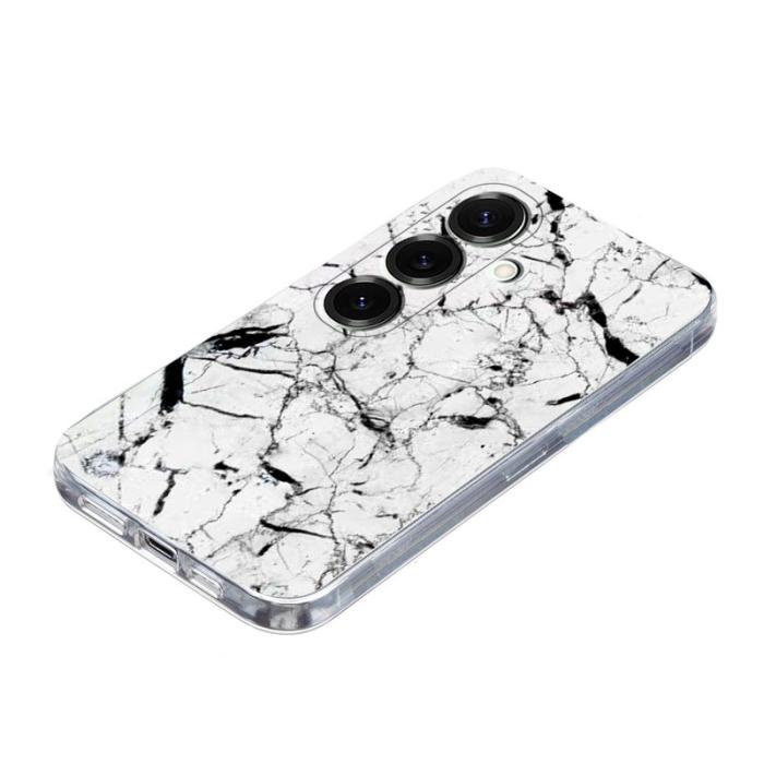 OEM - Mobilskal till Samsung Galaxy A57 TPU Marmortryck - Vit