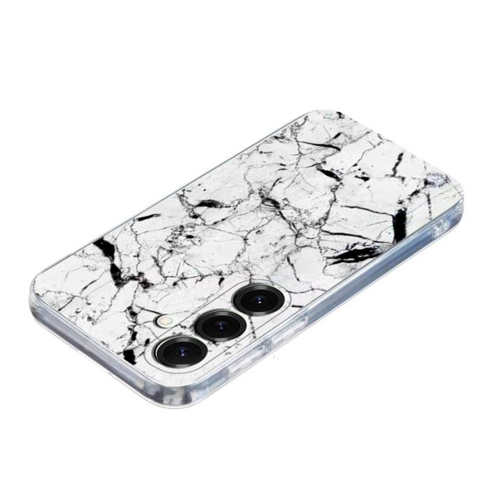 OEM - Mobilskal till Samsung Galaxy A57 TPU Marmortryck - Vit