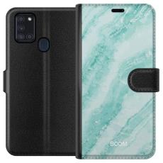 Gustaf - Pl&aring;nboksfodral till Samsung Galaxy A21s med Mint Marble