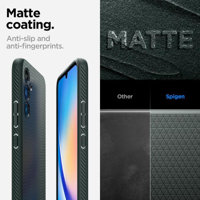 Spigen - Spigen Galaxy A34 5G Mobilskal Liquid Air - Abyss Grön