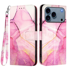 A-One Brand - iPhone 17 Pro Plånboksfodral Marble Pattern med Rem LS001