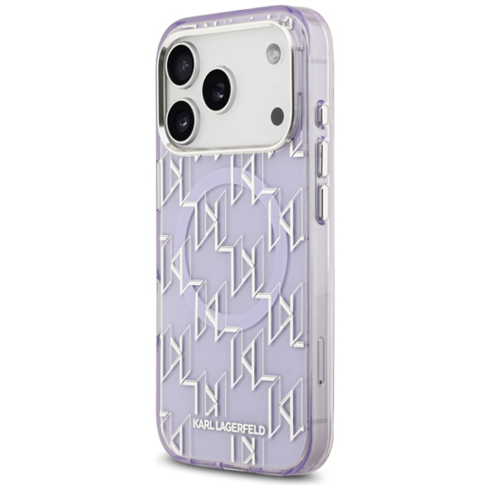 KARL LAGERFELD - Karl Lagerfeld iPhone 17 Pro Mobilskal Magsafe KL Monogram - Lila
