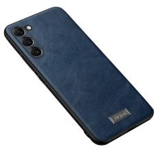 SULADA - SULADA Mobilskal till Galaxy S24 PU L&auml;der TPU PC Bakcover Bl&aring;