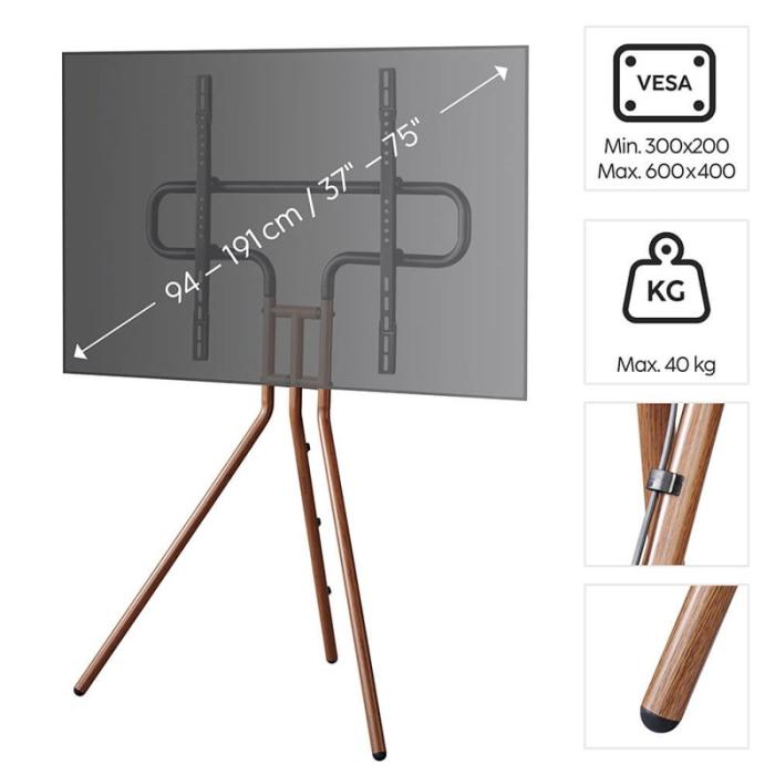 Hama - HAMA TV-golvstativ Design upp till 75