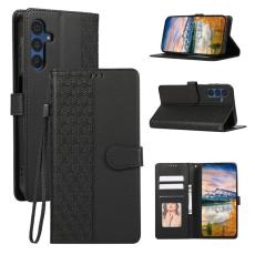 OEM - Mobilfodral f&ouml;r Samsung Galaxy S26 Konstl&auml;der med handledsrem - Svart