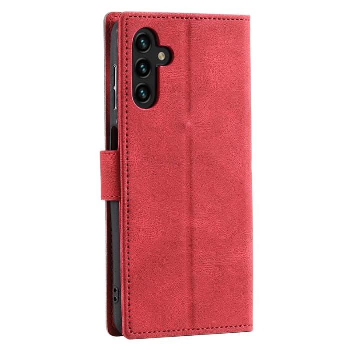 OEM - Plånboksfodral för Samsung Galaxy S26 Konstläder med handledsrem - Röd