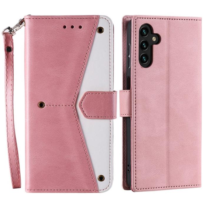 OEM - Plånboksfodral för Samsung Galaxy S26 Konstläder med handledsrem - Roséguld