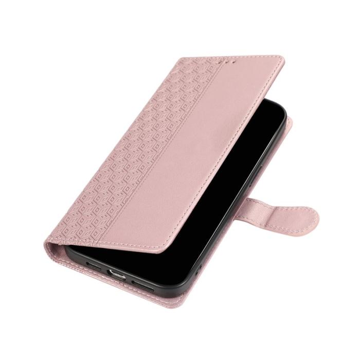 OEM - Mobilfodral för Samsung Galaxy S26 Konstläder med handledsrem - Roséguld